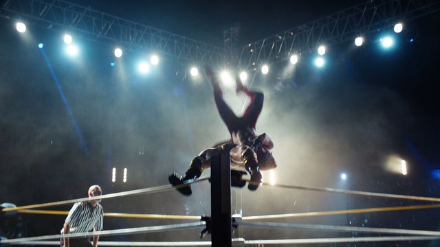 Video Reference: Entertainment, Professional wrestling, Sport venue, Wrestling, Performance, Lucha libre, Contact sport, Individual sports, Combat sport, Performing arts, Person