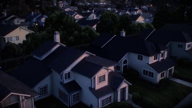 Video Reference: Residential area, Sky, Home, House, Suburb, Night, Light, Property, Roof, Neighbourhood