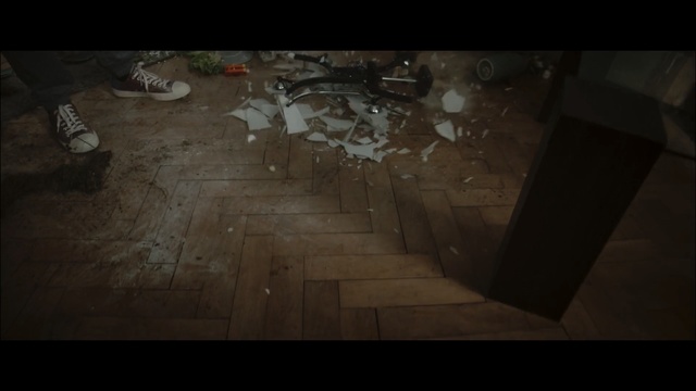 Video Reference: Floor, Black, Hardwood, Brown, Darkness, Flooring, Light, Wood, Wall, Screenshot