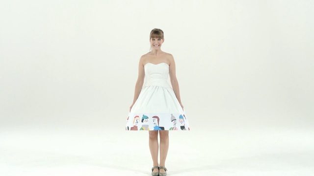 Video Reference: fashion model, dress, shoulder, joint, fashion, cocktail dress, fashion show, neck, trunk, girl, Person