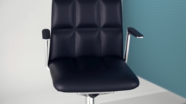 Video Reference: furniture, chair, product, office chair, product, purple, car seat cover, head restraint, comfort, angle