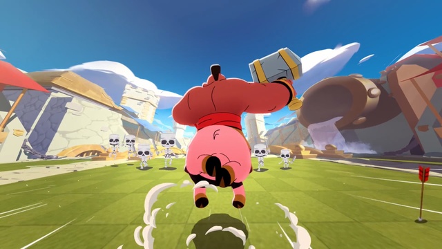 Video Reference: player, games, sky, football, sports, sport venue, ball, leisure, daytime, atmosphere, Person