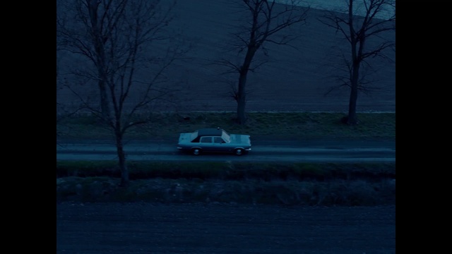 Video Reference: Sky, Blue, Vehicle, Car, Winter, Automotive lighting, Snow, Evening