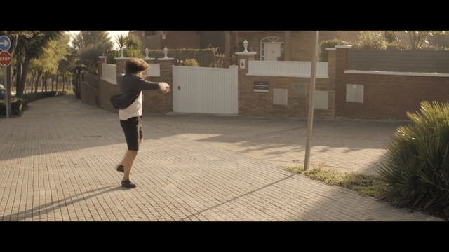 Video Reference: recreation, screenshot, physical exercise, grass, walkway, tree, street stunts, flooring, Person