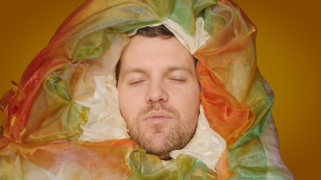 Video Reference: yellow, portrait, painting, flower, watercolor paint, Person