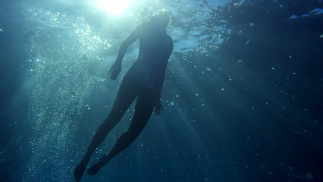 Video Reference: Water, Underwater, Underwater diving, Freediving, Recreation, Wetsuit, Scuba diving, Snorkeling, Sky, Diving