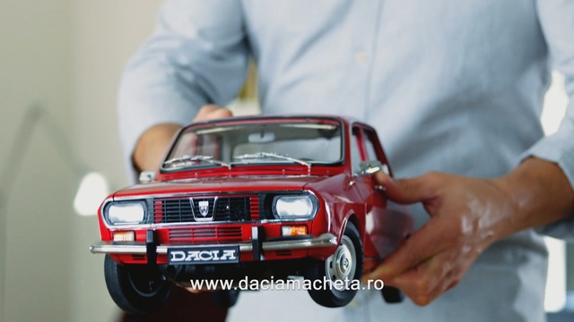 Video Reference: Land vehicle, Vehicle, Car, Regularity rally, Model car, Classic car, Dacia 1300, Toy vehicle, Sedan, Hatchback, Person