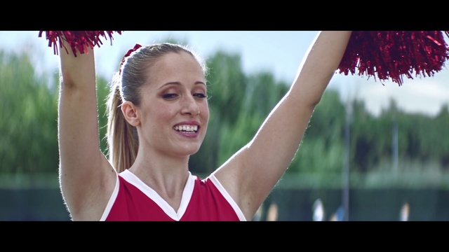 Video Reference: Beauty, Shoulder, Arm, Fun, Joint, Blond, Cheerleading, Photography, Smile, Happy