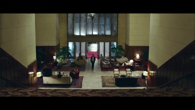 Video Reference: Lighting, Building, Architecture, Lobby, House, Room, Interior design, Person