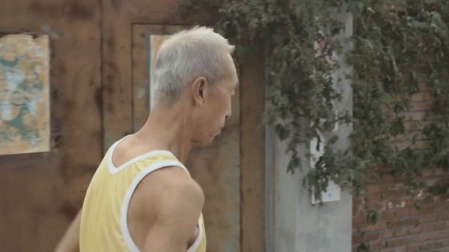 Video Reference: Hair, Arm, Shoulder, Chin, Male, Blond, Neck, Muscle, Human body, Chest, Person