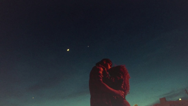 Video Reference: Sky, Red, Light, Atmosphere, Night, Cloud, Hand, Space, Astronomical object, Photography