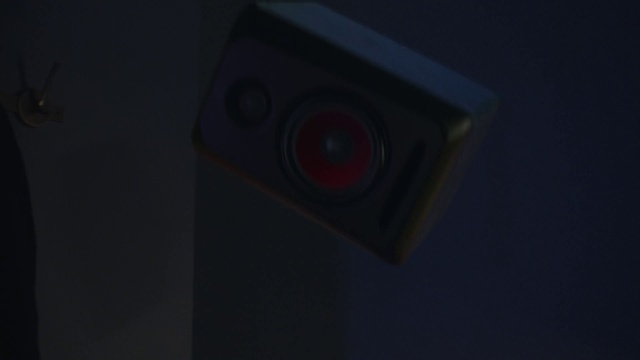 Video Reference: Black, Light, Audio equipment, Loudspeaker, Darkness, Sky, Technology, Room, Photography, Electronics