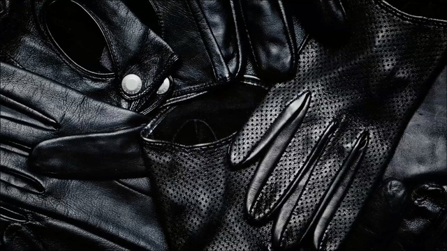 Video Reference: black, glove, black and white, leather, monochrome photography, textile, photography, monochrome, darkness, jacket, Person