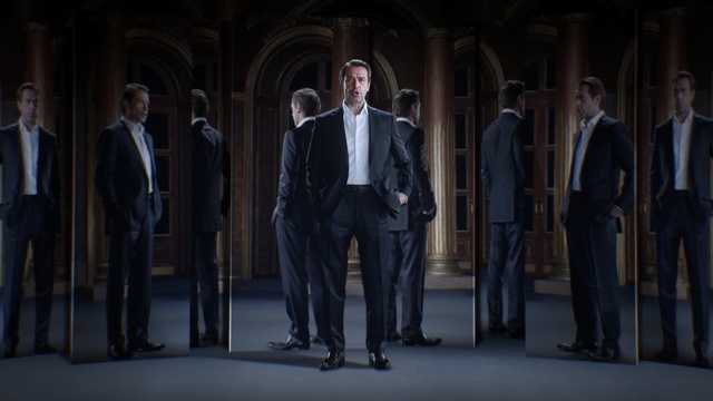 Video Reference: suit, formal wear, gentleman, tuxedo, outerwear, darkness, Person