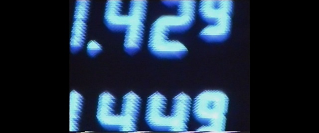 Video Reference: Text, Electric blue, Font, Light, Display device, Number, Signage, Neon, Vehicle registration plate, Neon sign