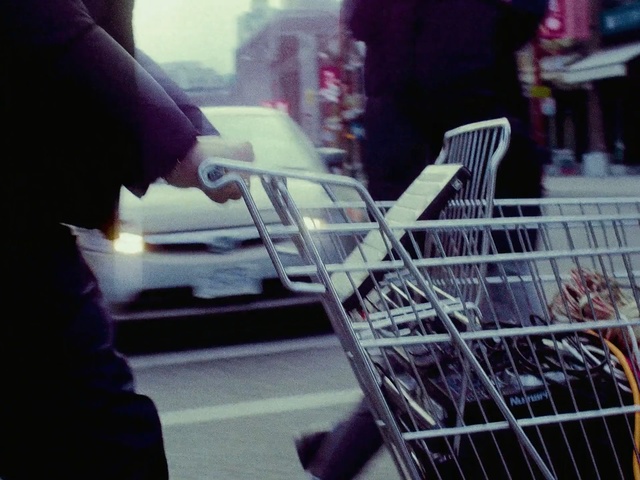 Video Reference: Cart, Vehicle, Shopping cart, Hand, Metal
