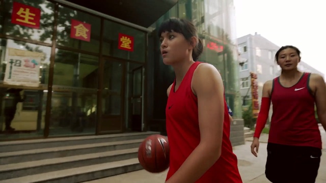 Video Reference: red, room, shoulder, girl, muscle, joint, sport venue, physical fitness, leisure, abdomen, Person