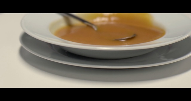Video Reference: dish, soup, tableware, food, consommé, crème anglaise