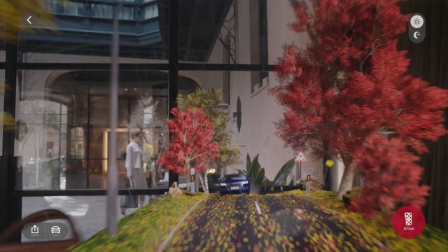Video Reference: Tree, Leaf, Red, Woody plant, Autumn, Plant, Spring, Branch, Screenshot, Architecture, Person