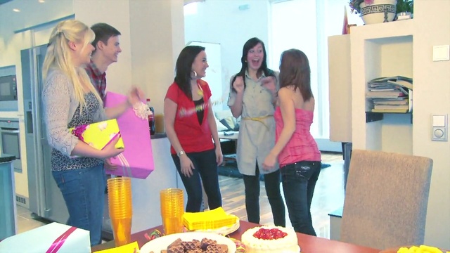 Video Reference: Party, Event, Food, Room, Birthday, Bake sale, Cuisine