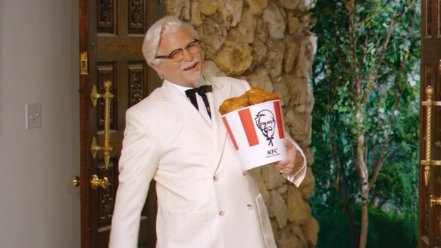 Video Reference: man, old man, door, glasses, food, fast food, beard