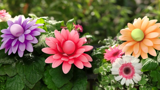 Video Reference: Flower, Flowering plant, Petal, Plant, Dahlia, Pink, Chrysanths, Daisy family, Annual plant, Herbaceous plant, Person