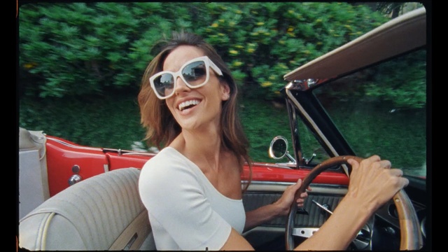 Video Reference: eyewear, sunglasses, glasses, car, vision care, photography, girl, cool, black hair, vehicle