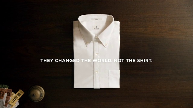 Video Reference: Clothing, White, Collar, Shirt, Dress shirt, Formal wear, Sleeve, Button, Outerwear, Top