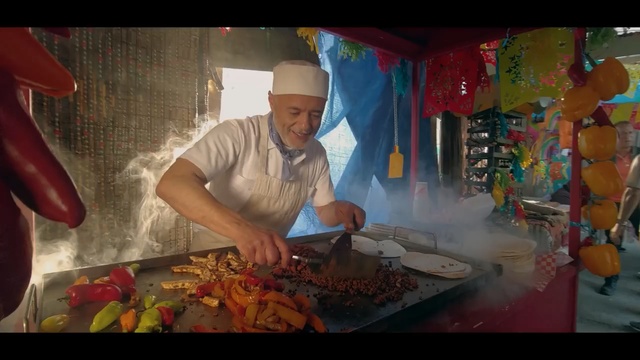 Video Reference: cuisine, food, street food, temple, fun, dish, shopkeeper
