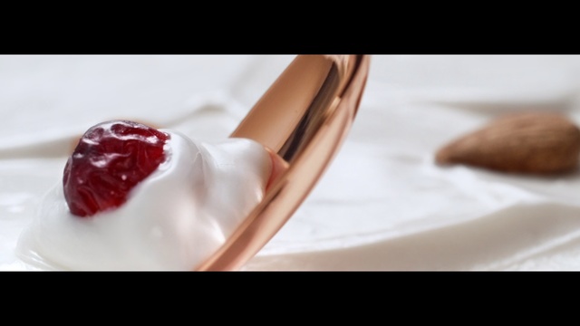 Video Reference: Food, Dessert, Cuisine, Panna cotta, Dish, Cream, Ingredient, Strawberry, Strawberries, Sweetness