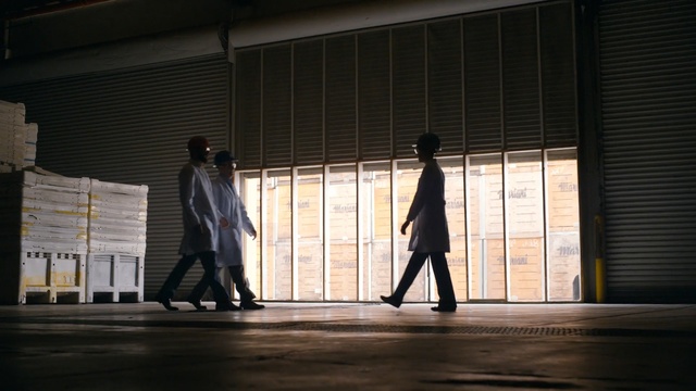 Video Reference: infrastructure, light, window, tourist attraction, darkness, building, shadow, performance art, stage, scene, Person