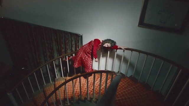 Video Reference: Product, Red, Bed, Handrail, Infant bed, Room, Furniture, Stairs, House, Floor