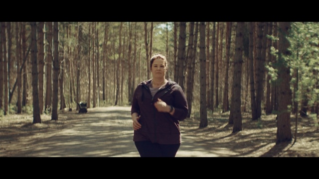 Video Reference: nature, tree, forest, screenshot, path, girl, woodland, plant, fun, sunlight, Person