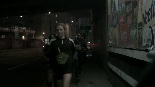 Video Reference: mode of transport, night, darkness, street, midnight, recreation, Person