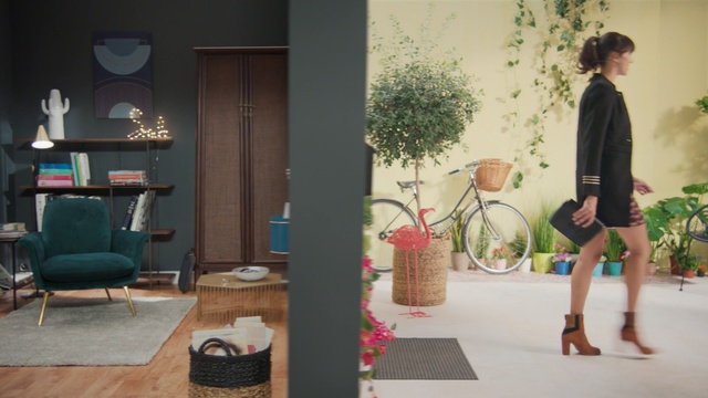 Video Reference: room, interior design, furniture, home, house, flooring, table, floor, girl