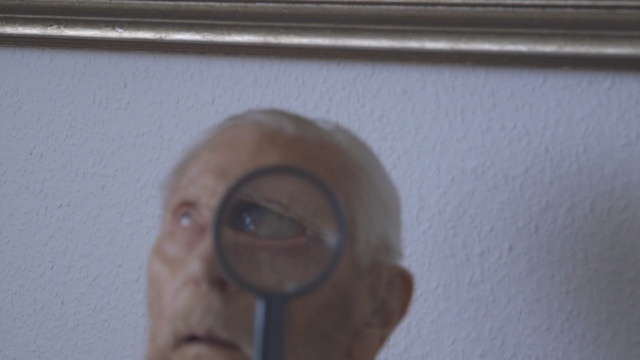 Video Reference: face, nose, head, eye, forehead, chin, close up, facial hair, wood, finger