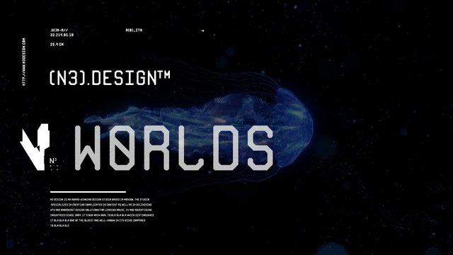 Video Reference: futuristic, title card, abstract, digital art, blue glow, particle wave, space background, typography, branding, motion graphics, sci-fi, tech, dark background, logo, interface text