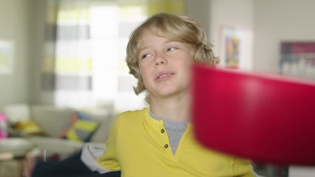 Video Reference: Child, Blond, Fun, Room, Play, Toddler, Sitting, Smile, Person