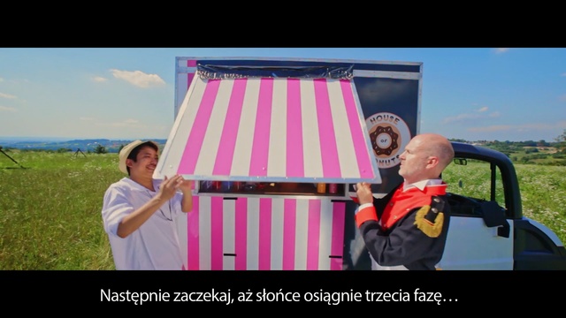 Video Reference: Pink, Fun, Photography, Photo caption, Leisure, Play, Vacation, Child, Signage, Vehicle, Person