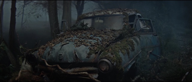 Video Reference: motor vehicle, mode of transport, vehicle, screenshot, darkness, car, forest, computer wallpaper, compact car