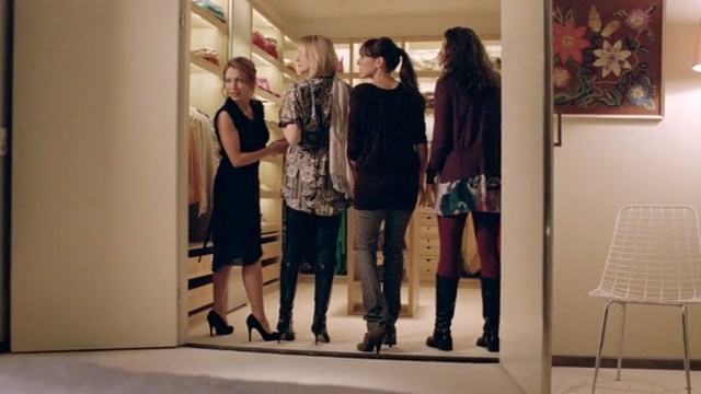 Video Reference: room, boutique, exhibition, fashion, outerwear, product, art exhibition, furniture, interior design, girl, Person