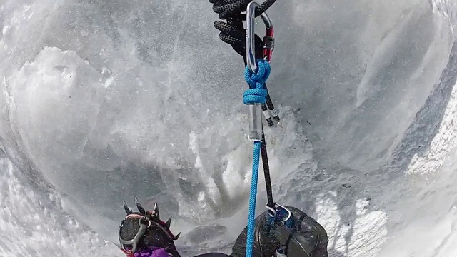 Video Reference: Climbing, Adventure, Ice climbing, Mountaineer, Recreation, Ice, Belay device, Rock-climbing equipment, Mountaineering, Geological phenomenon