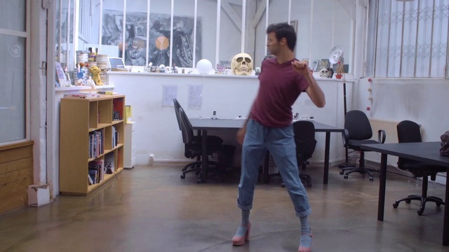 Video Reference: Shoulder, Standing, Floor, Leg, Joint, Room, Flooring, Sitting, Furniture, Chair