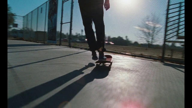 Video Reference: Skateboarder, Skateboard, Longboarding, Recreation, Footwear, Boardsport, Sports equipment, Skateboarding, Skateboarding Equipment, Rolling