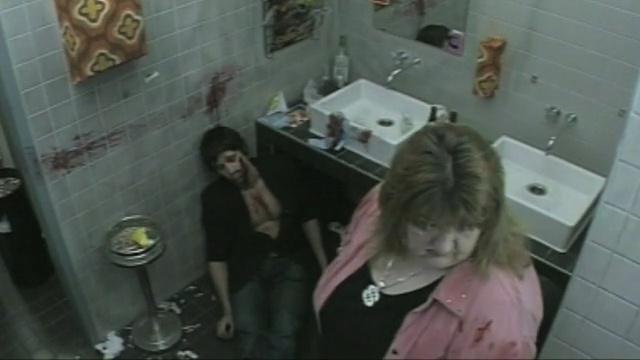 Video Reference: room, snapshot, girl, plumbing fixture, mouth, fun, toilet, bathroom