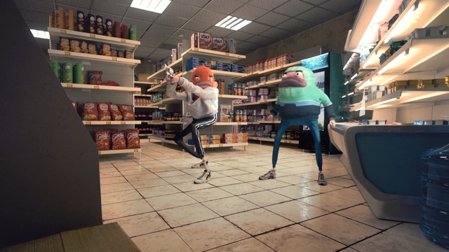 Video Reference: Snapshot, Supermarket, Footwear, Retail, Building, Floor, Fun, Interior design, Flooring, Shoe