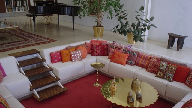 Video Reference: Living room, Furniture, Room, Interior design, Decoration, Property, Couch, Table, Floor, House
