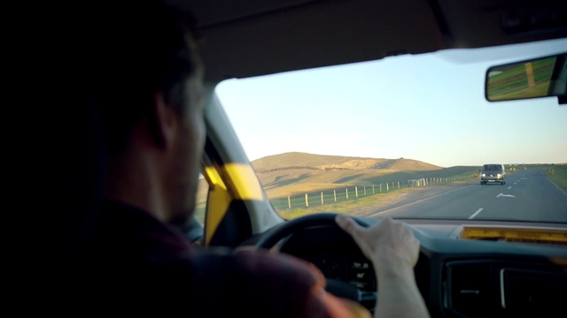 Video Reference: Driving, Vehicle, Car, Road trip, Automotive design, Windshield, Steering wheel, Rear-view mirror, Automotive mirror, Family car