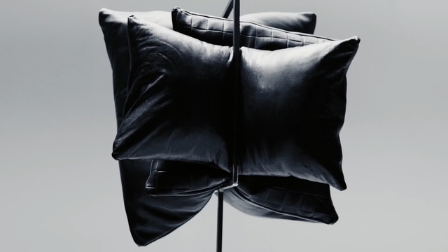 Video Reference: product, product, cushion, black and white, pillow