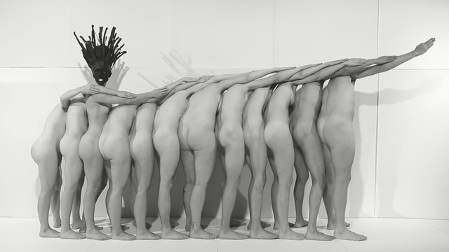 Video Reference: black and white, standing, monochrome photography, sculpture, monochrome, muscle, arm, human, hand, classical sculpture